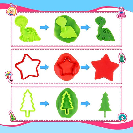 ‌Playdough Tool Set for 3-8 Year Olds | 30-Piece Playdough Accessory Kit with Animal Molds, Rolling Pin & Storage Box | STEM Educational Gift for Boys & Girls - Birthday, Christmas, Party Favor