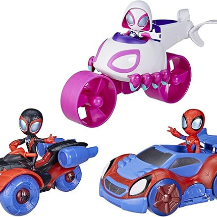Spidey and His Amazing Friends Team Spidey Change ‘N Go Riders Playset, 3 Toy Cars and Action Figures, Marvel Super Hero Toys for 3 Year Old Boys and Girls and Up (Amazon Exclusive)
