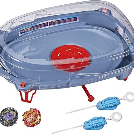 Beyblade Burst Surge Speedstorm Motor Strike Battle Set with Motorized Stadium, 2 Top Toys and 2 Launchers