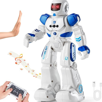 VEVOR RC Robot Toys for Kids, Gesture Sensing Programmable Remote Control Smart Robot, Interactive Walking Singing Dancing Robot for Age 3+ Year Old Boys Girls Birthday Gift Present