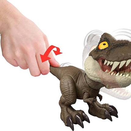 Mattel Jurassic World Roar Command Tyrannosaurus Rex Dinosaur Figure Toy, Record and Play Dino Speak T-Rex, Tail-Activated Attack & Roar