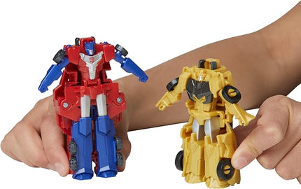 Transformers Crash & Combine Heroes, 3.75-Inch Converting Bumblebee and Optimus Prime Action Figures, Robot Toys for Kids 6 and Up (Amazon Exclusive)