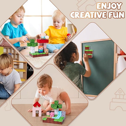 200PCS Magnetic Blocks, 1in Magnetic Building Blocks Cubes for Kids, Stacking Magnets Tiles, School STEM Montessori Stacking Toy, Christmas Birthday Gifts for Boys and Girls Age 3+ Years Old