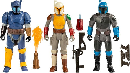 STAR WARS Epic Hero Series Unite The Clans Pack, Paz Vizsla, Mandalorian Warrior, Axe Woves 4-Inch Action Figures, Toys for 4 Year Old Boys & Girls (Amazon Exclusive)