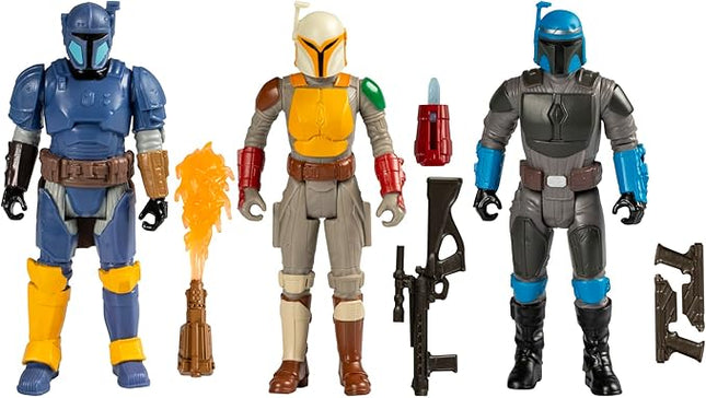 STAR WARS Epic Hero Series Unite The Clans Pack, Paz Vizsla, Mandalorian Warrior, Axe Woves 4-Inch Action Figures, Toys for 4 Year Old Boys & Girls (Amazon Exclusive)