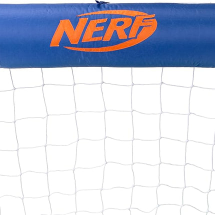 Nerf NERF AirGoal Inflatable Soccer Goal Set - Instant Blow Up Youth Goal + Foam Soccer Ball - Plug in Inflation in 10 Seconds - Kids Net Toy for Kids + 5" Inch Mini Ball