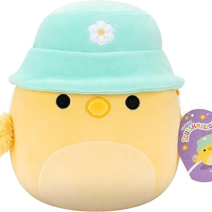 Squishmallows Original 8in Triston The Yellow Chick with Bucket Hat – Official Jazwares Plush (Little)