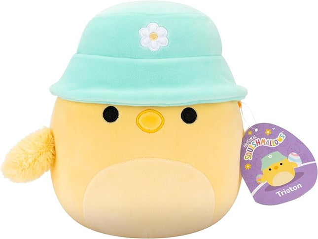 Squishmallows Original 8in Triston The Yellow Chick with Bucket Hat – Official Jazwares Plush (Little)