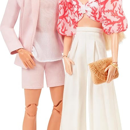 Barbie Style Doll 2-Pack and Ken Dolls Dressed in Resort-Wear Fashions and Swimsuits, Collectible Gift