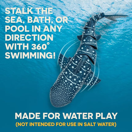 Terra - Remote Control Shark for Pool Toy – Realistic Moving RC Shark Toy for Water Play & Swimming Pools – Fun RC Pool Ocean Lake Toys for Kids – Battery-Operated Floating Toy