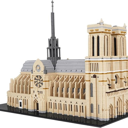 Building Blocks, Architecture Notre Dame de Paris Model Micro Mini Blocks Creative Building Blocks Set, 7380 PCS