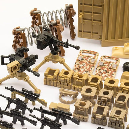 Special Military Soldier Style Weapon Sets, Military Weapon Pack Accessories Kits Toys, Swat Team Building Block Toys, Army Equipment Gear Sets, Accessories Compatible with Major Mini figure