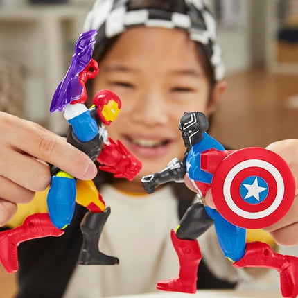 Avengers Marvel MixMashers Captain America Custom Mix-and-Match Action Figure & Accessories, 5-Inch-Scale Super Hero Toys for Kids Ages 4+