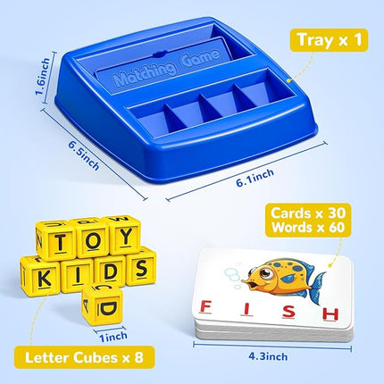 Educational Toys for 3 4 5 Year Old Boys Gift, Matching Letter Game Preschool ABC Learning Toys for Kids Ages 4-8 Years, Christmas Birthday Gifts for 3-6 Year Old Boys Toddler Toys Age 2-4