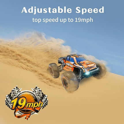 Loolinn | Durable RC Cars for Kids Gift - Hobby Grade, 1/16 RC Truck, Top Speed 19mph, Adjustable Speed, Off-Road, 4WD - Upgradeable Remote Control Car (Gift for Boys and Adults)