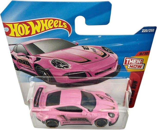 Hot Wheels Porsche 911 GT3 RS, Pink Die-Cast Model Car, Then and Now Collection