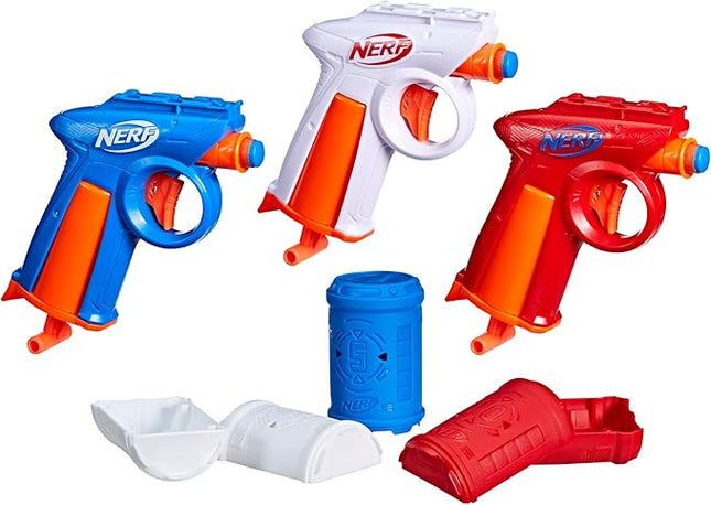 Nerf N Series Backyard Triple Pack, Includes 3 Flex Blasters, 3 Targets, 30 N1 Darts, Ages 8+ (Amazon Exclusive)