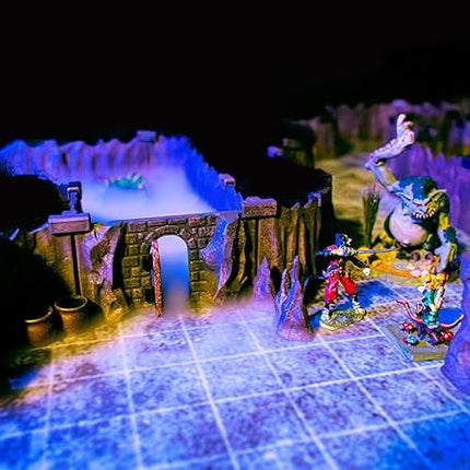 Goblin Cavern Set - Mini Dungeon Castle Cavern DND Terrain for Tabletop RPGs, Dungeons & Dragons, Pathfinder, War Gaming, and More! - by DCD (64+pcs, 1.4sqft, 8areas)
