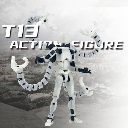 Already Assembled T13 Action Figure Accessories,T13 Multi-Jointed Movable,for Collectors Desktop Decorations t-13 Movability 3D Printed Toys (Luminous, 5.5inch)