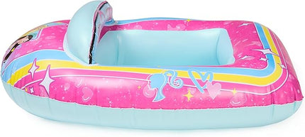 Swimways Barbie Inflatable Water Boat Vehicle, Inflatable Pool Floats and Kids Pool Toys, Barbie Pool Party Supplies for Kids Aged 3 & Up
