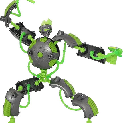 Giga Bots - FRAGBOT | Energy Core Transforms Into 13 Inch Action Figure | Combat Specialist | Unique Toy Combat Attachments and Skills | Includes 33 Buildable Pieces