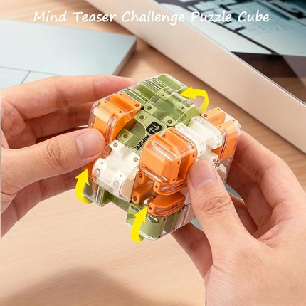 Large Labyrinth 3D Puzzles Maze Cube - Engaging Brain Teaser Toy, 3D Magic Cube Maze Ball Puzzle, Spatial Awareness Brain Training Puzzle Toy for Stress Relief and Cultivate Logical Thinking (1 Pcs)