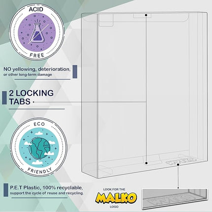 MALKO Hot Wheels Protector Display Case for Premium Card Diecast Cars - 10 Pack | Assembly Required