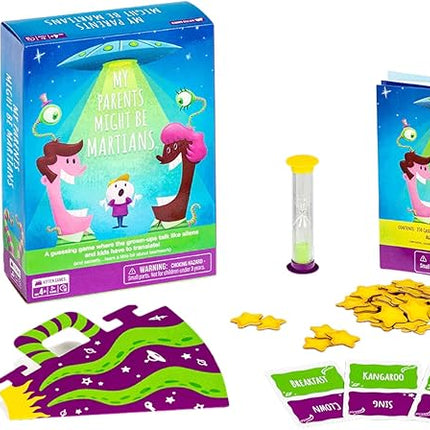 Exploding Kittens My Parents Might be Martians 2+ Players - Ages 4+ - 10 Minutes to Play - Teamwork and Guessing Game - Kid Friendly Card Game, Family Game Night, Parents and Kids Game