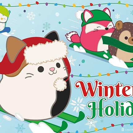 Buffalo Games - Squishmallow - Squishmallow Winter Holiday - 100 Piece Jigsaw Puzzle for Families -Challenging Puzzle Perfect for Game Nights - Finished Size is 15.00 x 11.00