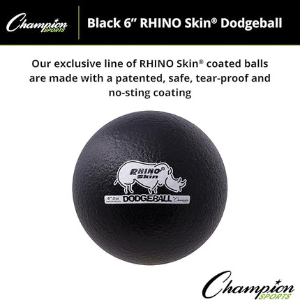 Champion Sports® Rhino Skin® Low Bounce Dodgeball Sets & Singles for Playground, PE, Backyard & League Games – Team Sports Equipment for Youth & Adults