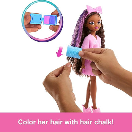 Barbie Dream GET Ready Brooklyn” Fashion Doll with Stylized Hair, Including Surprise Hair Accessories & 15+ Looks