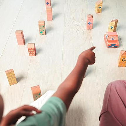 Cody Block Repeat Expansion Set, Educational Wooden Building Blocks and Car STEM Toys for Preschool Kids Ages 3+