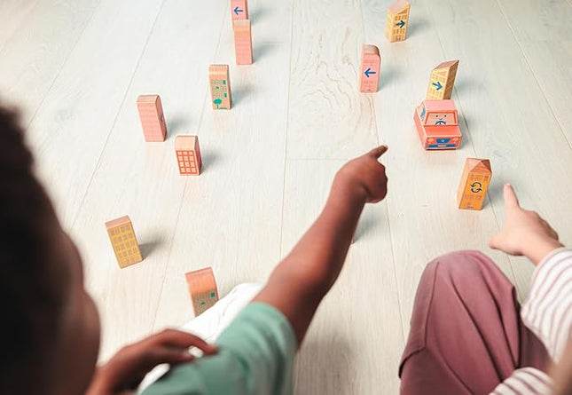 Cody Block Repeat Expansion Set, Educational Wooden Building Blocks and Car STEM Toys for Preschool Kids Ages 3+