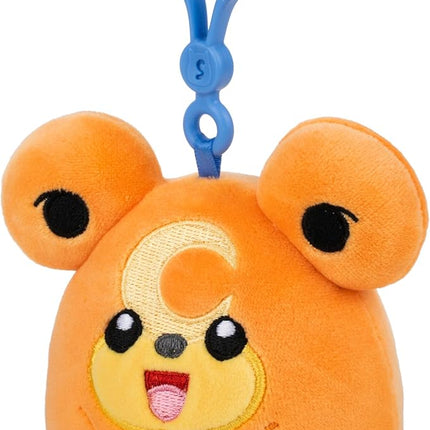 Squishmallows Original Pokémon Teddiursa Clip - Ultrasoft Official Jazwares Plush