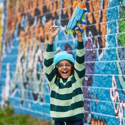 Nerf Elite Jr, Blaster Explorer Easy-Play, Easy to Hold, Load and Shoot, 8 Nerf Elite Darts for Girls and Boys, Ages 6 and Above