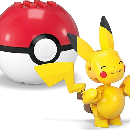 MEGA Pokémon Building Toys Set Pikachu & Zubat with 40 Pieces, 2 Poseable Characters and Poké Ball, 2 Inches Tall, for Kids