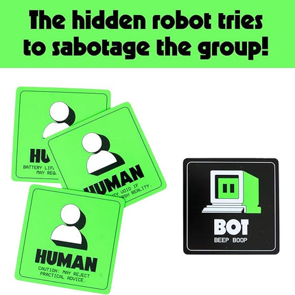 Rabble Bot or Not - A Game to Uncover The Robot | 2-8 Players, Party Games, Family, Teens, Adults, 2 Player Games, Board Games, Card Games