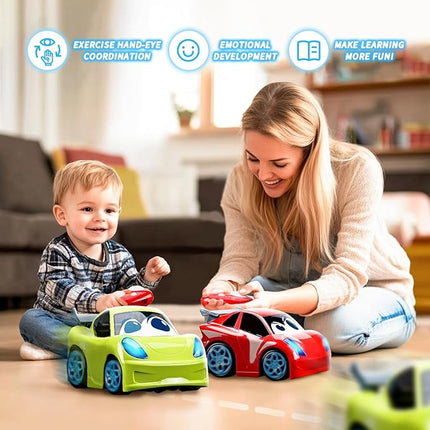 Remote Control Car, RC Car Toy with Lights and Sounds for Boys, Girls and Toddlers Ages 1-3 2-4 4-7 & 3 Years Old