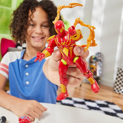 Spider-Man MixMashers Marvel Iron Spider Custom Mix-and-Match Deluxe Action Figure & Accessories, 5-Inch-Scale (12 cm) Super Hero Toys, Ages 4+