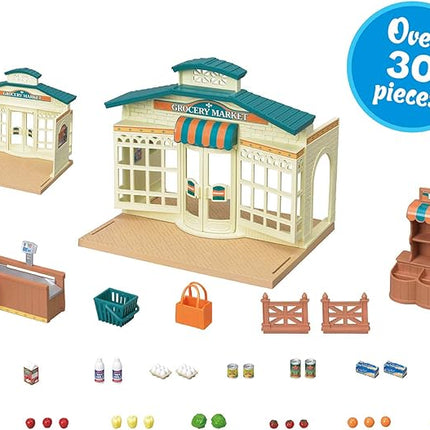 Calico Critters Grocery Market - Shop, Play, and Let Creativity Bloom!, Cream & Brown