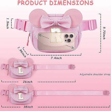 Teen Girl Gifts, Small Pink Belt Bag for Girls Initial Fanny Pack Crossbody Bags for Women 8 9 10 11 12 15 Year Old Girl Birthday Gift Ideas Wife Girlfriend Teacher Grandma Gifts (Pink Y)