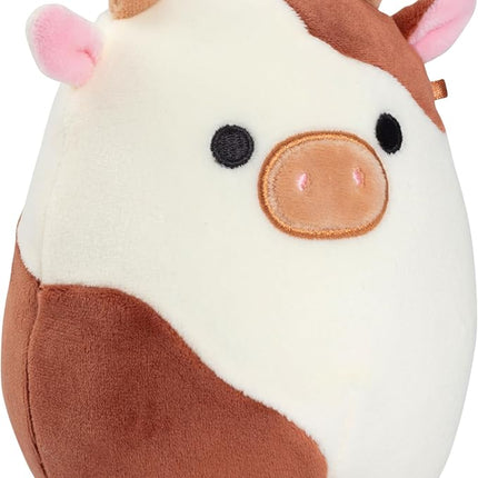 Squishmallows Original 5-Inch Ronnie The Brown Cow - Official Jazwares Plush - Collectible Soft & Squishy Mini Stuffed Animal Toy - Add to Your Squad - Gift for Kids, Girls & Boys