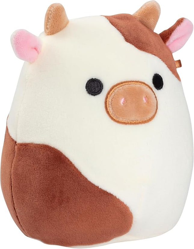 Squishmallows Original 5-Inch Ronnie The Brown Cow - Official Jazwares Plush - Collectible Soft & Squishy Mini Stuffed Animal Toy - Add to Your Squad - Gift for Kids, Girls & Boys