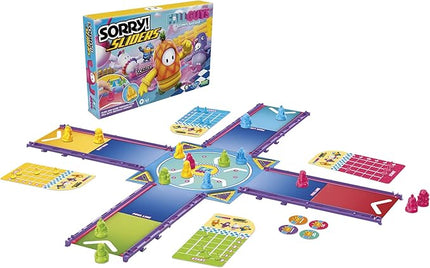 Hasbro Gaming Sorry! Sliders Fall Guys Ultimate Knockout Board Game for Kids Ages 8 and Up, Exciting Twist on The Classic Hasbro Family Board Game