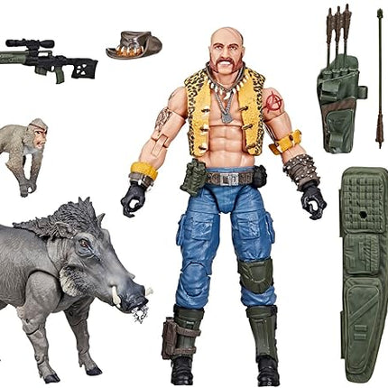 G.I. Joe Classified Series #125, Dreadnok Gnawgahyde and Pets Porkbelly & Yobbo, Collectible 6-Inch Action Figure with 16 Accessories