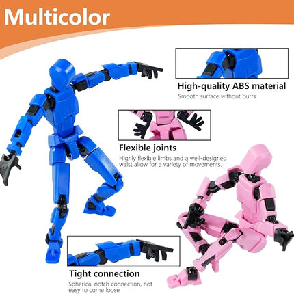 Poseable Action Figure Set, Model 13 Collectible Toy Figure, Multi-Jointed Movable, Gift Box Packaging, Great for Kids, Adults, Collectors, Birthday (White)