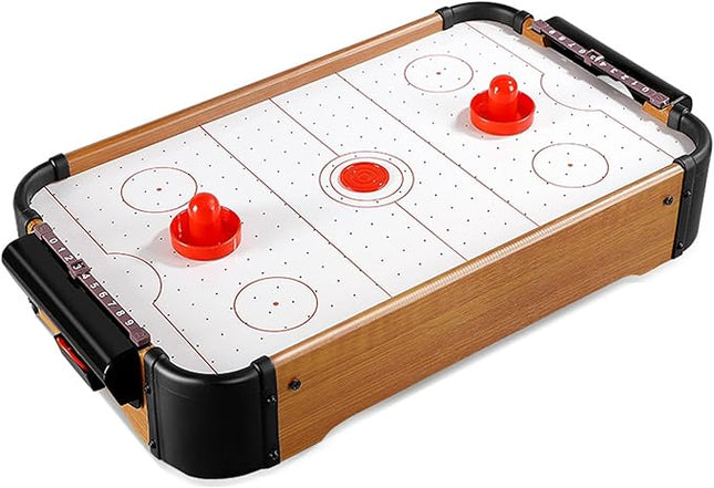 Air Hockey Table for Kids, 20 x 12 x 4 Portable Small Air Hockey Table, Floating Table Games with Electric Fan, Puzzle Tabletop Hockey Games Gifts for Kids Boy Girl, No Battery,Table Games