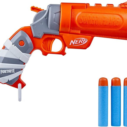 Nerf Fortnite Flare Dart Blaster, Break-Open Dart Loading, Includes 3 Nerf Mega Darts That Whistle Through The Air, Pull-Down Priming Handle