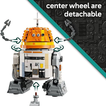 LEGO Star Wars: Ahsoka Chopper (C1-10P) Astromech Droid Set - Building Toy for Kids, Ages 10+ - Makes a Great Gift for Boys and Girls - Model Kit and Room Decor Idea for Sci-Fi Adventure Fans - 75416