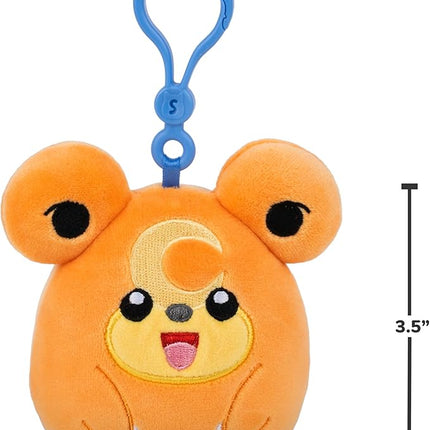 Squishmallows Original Pokémon Teddiursa Clip - Ultrasoft Official Jazwares Plush